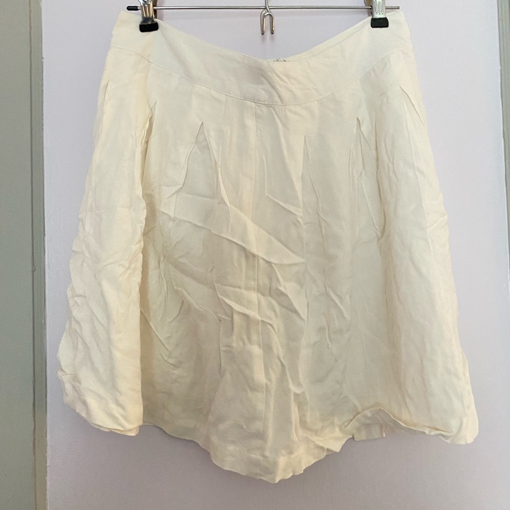 white mini skirt